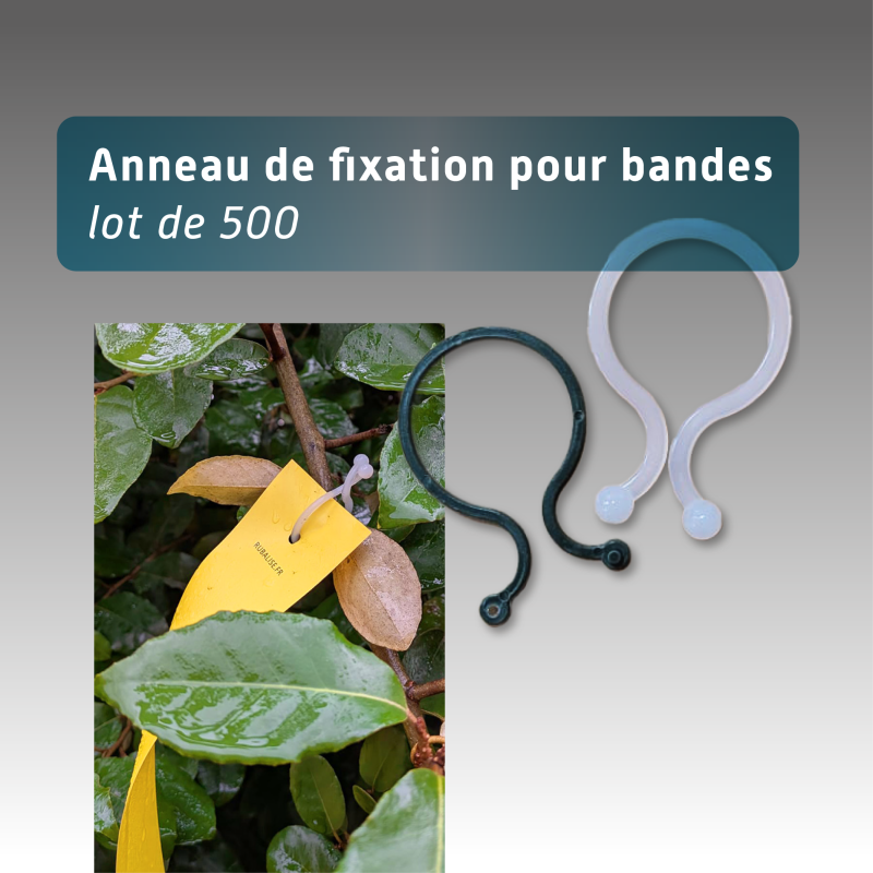 Anneau pour bande de rubalise réutilisable - lot de 500
